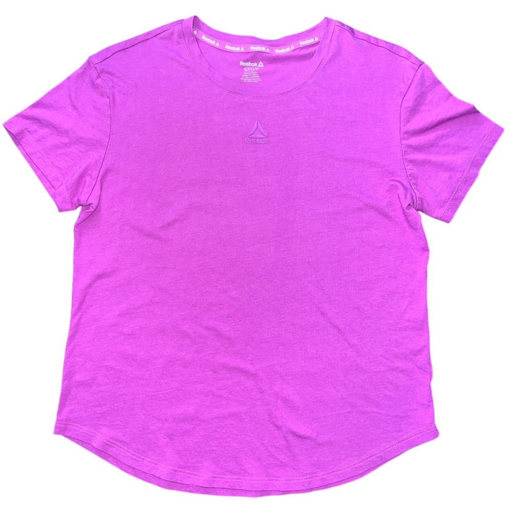 Reebok Womens Crew‎ Neck T Shirt Purple Short Sleeve Athletic Top S